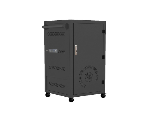 รถเข็นล็อคสองจุดแบบไร้สายสาธารณะชาร์จรถเข็น Vault Storage IPad Charging Cabinet
