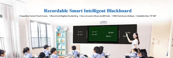 จอภาพทัชสกรีนแบบโต้ตอบ 75'', แผง LED กระดานดำอัจฉริยะ, กระดานดำอัจฉริยะ