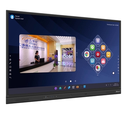 iBoard 75 86 นิ้ว Smart Touch Screen บอร์ดอินเทรคชัน บอร์ดแสดงผล บอร์ดอินเทรคชัน สําหรับห้องประชุมชั้นเรียน