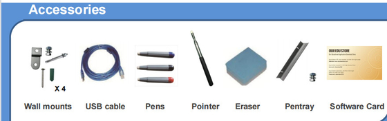 ขนาด OEM อินฟราเรดมัลติทัชอิเล็กทรอนิกส์สมาร์ทบอร์ดพร้อมซอฟต์แวร์การสอน Touch Pen