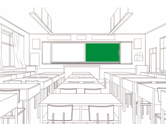 โรงเรียนมหาวิทยาลัย อินเตอร์เอ็กทีฟ สมาร์ท ดํา ChalkBoard กระดาษขาว กระดาษเขียว แผ่นจอสัมผัส 75 86 98 นิ้ว สําหรับการศึกษา