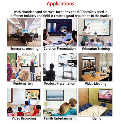 TFT LED Interactive Digital Whiteboard กระดานอัจฉริยะ มุมมอง 178 องศา 350 cd/m2 สำหรับคลาส