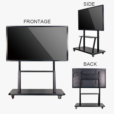 55-86 นิ้ว ดินยืน ปรับ Smart TV Stands มือถือยืน โทรศัพท์เคลื่อนย้าย Trolley มอนท์และรถเข็น