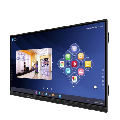 Muilty Touch 86 Inch Iboard อินเทรคทีฟ บอร์ดสีขาว All In One Touch Monitor แอนดรอยด์ 8.0 เวอร์ชั่น