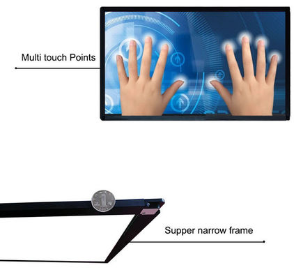 19"65"75"86" Multi IR Touch Screen Frame Overlay Interactive Ir Frame สําหรับโทรทัศน์สมาร์ท