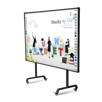 บอร์ดโปรเจคเตอร์อินเตอร์เอคทีฟิค ปรับแต่งขนาด 82 ถึง 120 นิ้ว Finger Touch Smart Board PC USB Connected Whiteboard