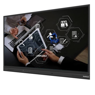 75 86 นิ้ว IR บอร์ดไวท์บอร์ดอินเตอร์เอ็กเตอร์ทัชดิจิตอล 4K UHD 3840*2160 บอร์ดการเรียนการสอนวิทยาศาสตร์สําหรับเด็ก