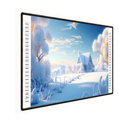 บอร์ดโปรเจคเตอร์อินเตอร์เอคทีฟ 4K 82 85 102 นิ้ว แผ่นข้าง 10 จุดสัมผัส USB PC Pen Finger Writing White Board สําหรับโรงเรียน