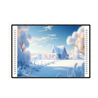 บอร์ดโปรเจคเตอร์อินเตอร์เอคทีฟ 4K 82 85 102 นิ้ว แผ่นข้าง 10 จุดสัมผัส USB PC Pen Finger Writing White Board สําหรับโรงเรียน