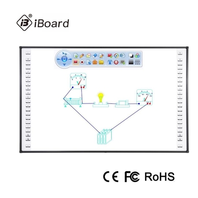 เครื่องสอนดิจิตอล อิเล็กทรอนิกส์ กระดานสีขาว Finger Touch Smart Interactive Whiteboard พร้อมโปรเจคเตอร์ HD สําหรับโรงเรียน