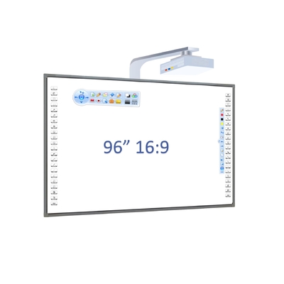 กระดานสีอินเตอร์เอกทีฟ ขนาด 96 นิ้ว 16:9 อัตราส่วนสําหรับการเรียนการสอน