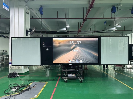 75' อินเตอร์เอ็กทีฟ รายการ แอนดรอยด์ วินโดว์ มัลติทัช 4K UHD LED แบล็คบอร์ด สมาร์ทไวท์บอร์ด กล้อง มิกรอฟ สแกนเนอร์