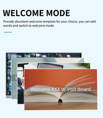 65 นิ้ว 4K LED Smart Screen มอนิเตอร์อินฟราเรด ผังสัมผัสกระดานสีขาว