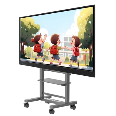 แอนดรอยด์ 13 LED ไวท์บอร์ดปฏิสัมพันธ์ 40 จุดสัมผัส 86 นิ้ว Smart TV จอแสดงด้วย WIFI BT HOTSPOT สําหรับการเรียนการสอน