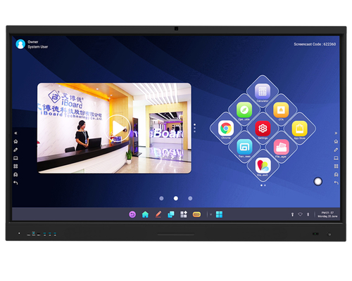 แอนดรอยด์/หน้าต่าง LCD Anti-Glare Interactive Smart board Multi Touch Screen บอร์ดสีขาวอินเตอร์เอคทีฟ สําหรับการประชุมโรงเรียน