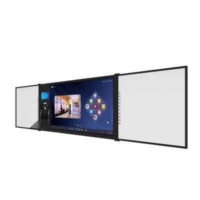 75'' กระดานไวท์บอร์ดอินฟราเรดแบบโต้ตอบพร้อมระบบปฏิบัติการ Android และการเชื่อมต่อสองบอร์ดสำหรับการสอนอัจฉริยะ