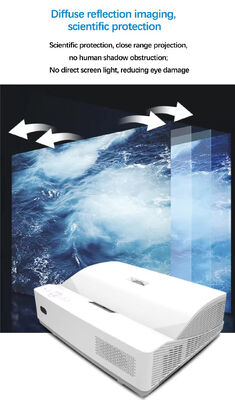 iBoard ราคาถูก DLP เลเซอร์ โปรเจคเตอร์พกพา 4K Whiteboard Ultra Short Throw โปรเจคเตอร์สําหรับห้องเรียน