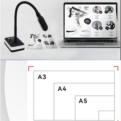 USB 2.0 Visualizer Document Camera Scanner ขนาด A3 A4 A5