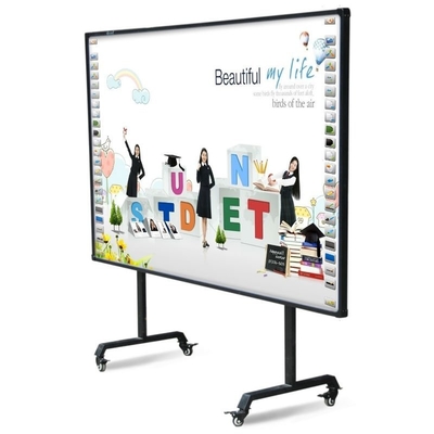 IR Interactive Whiteboard 82 96 นิ้ว จุดสัมผัส 20 จุด 16:9 4:3 โปรเจกชั่นบอร์ด การเชื่อมต่อ USB สํานักงานโรงเรียนอนุบาล