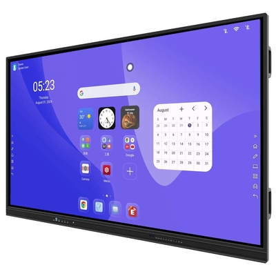 LCD Smart Board 86 นิ้ว Android 14 8+128G กล้องและไมโครโฟน สร้างใน Windows 50 จุดสัมผัสWifi BT สําหรับการประชุมโรงเรียน