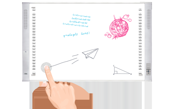 จีนโรงงานตรงปรับแต่ง All-In-One อินเตอร์เอ็กเตอร์ 20Touch Point IR อินฟราเรด เซรามิค 96 นิ้ว Smart Boards Speaker 16:10 Side Bar Projector Boards สําหรับโรงเรียนมหาวิทยาลัย พร้อมโปรแกรมการสอน