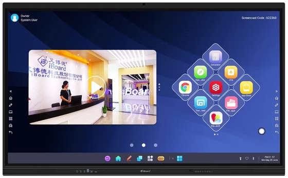 ผลิตภัณฑ์ใหม่ Riotouch Android Led Interactive Flat Panel 4k Whiteboard Smart Board สําหรับการเรียนการสอนในห้องเรียน