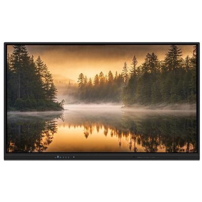 4K 65 75 86 98 110 นิ้ว แผ่นกันแสงสว่าง อินเตอร์เอคทีฟ สมาร์ทไวท์บอร์ด IR Monitor Super Slim Frame มอนิเตอร์คอมพิวเตอร์สําหรับการประชุมโรงเรียน