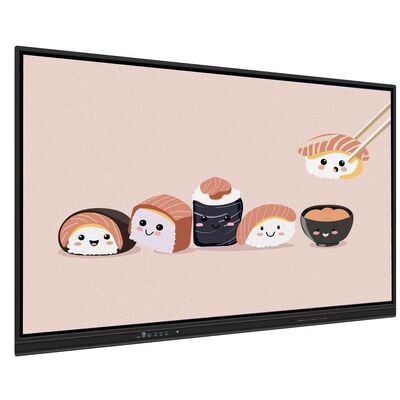 4K 65 75 86 98 110 นิ้ว แผ่นกันแสงสว่าง อินเตอร์เอคทีฟ สมาร์ทไวท์บอร์ด IR Monitor Super Slim Frame มอนิเตอร์คอมพิวเตอร์สําหรับการประชุมโรงเรียน