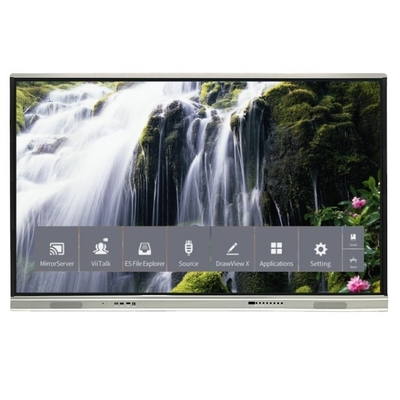 เวอร์ชั่นใหม่ Android System Interactive Flat Panel With High Contrast 1200:1 และความเร็วของคอร์เซอร์ 100 ดอท/เอส 20 จุดสัมผัสสนับสนุนกับจอแชร์