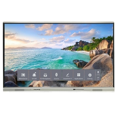 เวอร์ชั่นใหม่ Android System Interactive Flat Panel With High Contrast 1200:1 และความเร็วของคอร์เซอร์ 100 ดอท/เอส 20 จุดสัมผัสสนับสนุนกับจอแชร์