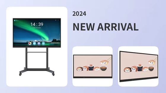 75 นิ้ว IR บอร์ดไวท์บอร์ดอินเตอร์เอคทีวี LCD บอร์ดสมาร์ทสําหรับการประชุมห้องเรียน