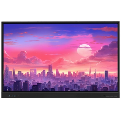 75 นิ้ว IR บอร์ดไวท์บอร์ดอินเตอร์เอคทีวี LCD บอร์ดสมาร์ทสําหรับการประชุมห้องเรียน