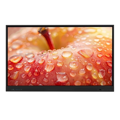 LED Interactive Whiteboard 86 98 110 Inch Android 13 14 LCD Smart Board Response 5-8 Ms โปรแกรมการประชุมที่เข้ากันได้กับกล้องและไมค์ และตัวยืนมือถือ