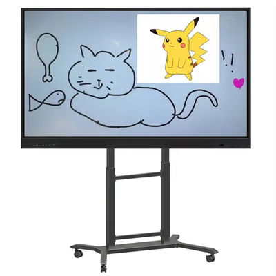 IBoard ความสูงปรับ 42"-86" Trolley Multi Mobile TV Cart สําหรับปานีลที่เรียบอินเตอร์เอคทีฟี Smart Whiteboard VESA 100*100-800*600 มม.
