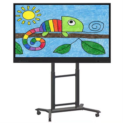 IBoard ความสูงปรับ 42"-86" Trolley Multi Mobile TV Cart สําหรับปานีลที่เรียบอินเตอร์เอคทีฟี Smart Whiteboard VESA 100*100-800*600 มม.