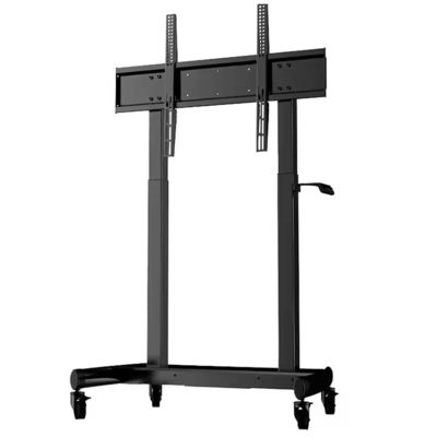 ฐาน TV Floor Mobile Stand ความสูงที่ปรับค่า TV Cart Mount สําหรับโทรทัศน์จอสัมผัสที่สมาธิ