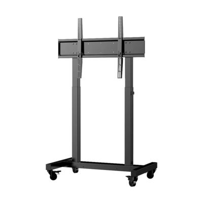 ฐาน TV Floor Mobile Stand ความสูงที่ปรับค่า TV Cart Mount สําหรับโทรทัศน์จอสัมผัสที่สมาธิ