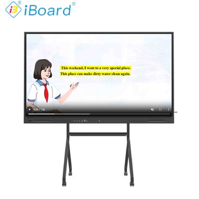 4K UHD Interactive Flat Panel 55 นิ้ว Smart TV พร้อมระบบ Android อัพเดท อุปกรณ์ทํางาน AI สําหรับการประชุมในห้องเรียน