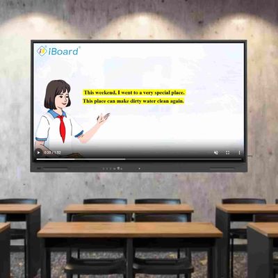 4K UHD Interactive Flat Panel 55 นิ้ว Smart TV พร้อมระบบ Android อัพเดท อุปกรณ์ทํางาน AI สําหรับการประชุมในห้องเรียน