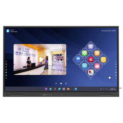 LCD Smart Board เพิ่มประสบการณ์ Chromebook MAC Linux Windows ด้วย HDMI USB VGA Output Wifi สําหรับแพนเนล 65 75 86 นิ้ว