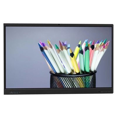 LCD Smart Board 75 นิ้ว IFP แอนดรอยด์ 14 8+128G กล้องไมค์ สเปคเกอร์ แสงเซนเซอร์ Wifi อินฟราเรด 50 จุดสัมผัส สําหรับโรงเรียน ออนไลน์ การเรียนการสอน สํานักงาน Zoom ทีมงานการประชุม