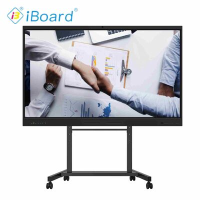 หน้าจอสัมผัสอินเตอร์เอ็กเตอร์ 75 นิ้ว Whiteboard 4K Smart Board Touch Display