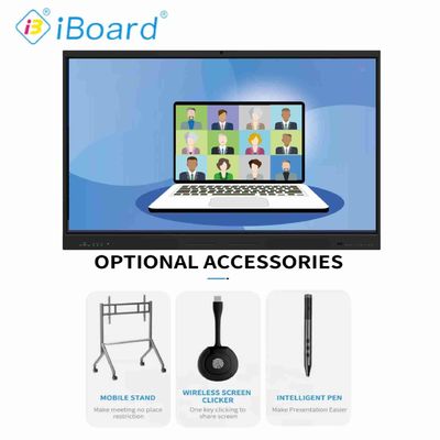 75 นิ้ว LED Digital Whiteboard Smart Board ทั้งหมดในคอมพิวเตอร์หนึ่งของมินิพีซี หลายนักเขียนในเวลาเดียวกันสําหรับการประชุมและการสอน
