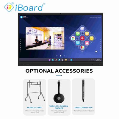 Iboard สินค้าใหม่ หน้าจอสมาร์ท 98 นิ้ว 4K หน้าจอแผ่นสื่อสัมพันธ์ หน้าจอสัมผัสขนาดใหญ่ สําหรับห้องประชุม