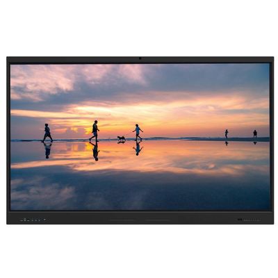86 นิ้ว Anti-glare Tempered Glass Interactive Whiteboard สร้างใน 5000: 1 เครื่องเสียง Wifi BT Hotspot แสงเซ็นเซอร์ 50 จุดสัมผัส สําหรับเด็กในห้องประชุม