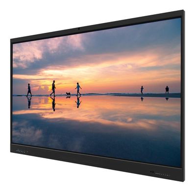 86 นิ้ว Anti-glare Tempered Glass Interactive Whiteboard สร้างใน 5000: 1 เครื่องเสียง Wifi BT Hotspot แสงเซ็นเซอร์ 50 จุดสัมผัส สําหรับเด็กในห้องประชุม