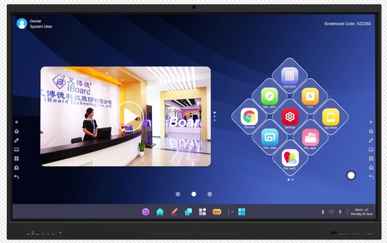 หน้าจอสัมผัส 65 นิ้ว WhiteBoard จอสัมผัสเพื่อการศึกษา การประชุม การร่วมมือ