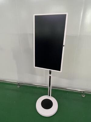 ทีวีอัจฉริยะแบบพกพาขนาด 32 นิ้ว หน้าจอสัมผัสเคลื่อนที่ได้ ระบบ Android ไร้สาย พร้อมล้อ