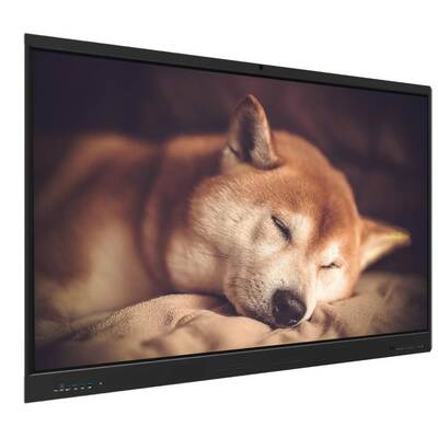 Interactive Flat Panel 65 75 86 Inch Android 14 15 8+128G Ram And Storage Wifi BT Whiteboard Meeting Software Speaker Built-In Optional Camera Mic Movable Stand With HDMI USB Ports For School Office