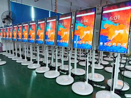 พกพา 24.5 นิ้ว แอนดรอยด์ 13 จิตฉลาด โปรแกรมการโฆษณา จอจอภายในบ้าน อินเตอร์เอกทีเวอร์ดิจิตอล สายป้าย ด้านสัมผัส จอทีวีเคลื่อนไหว